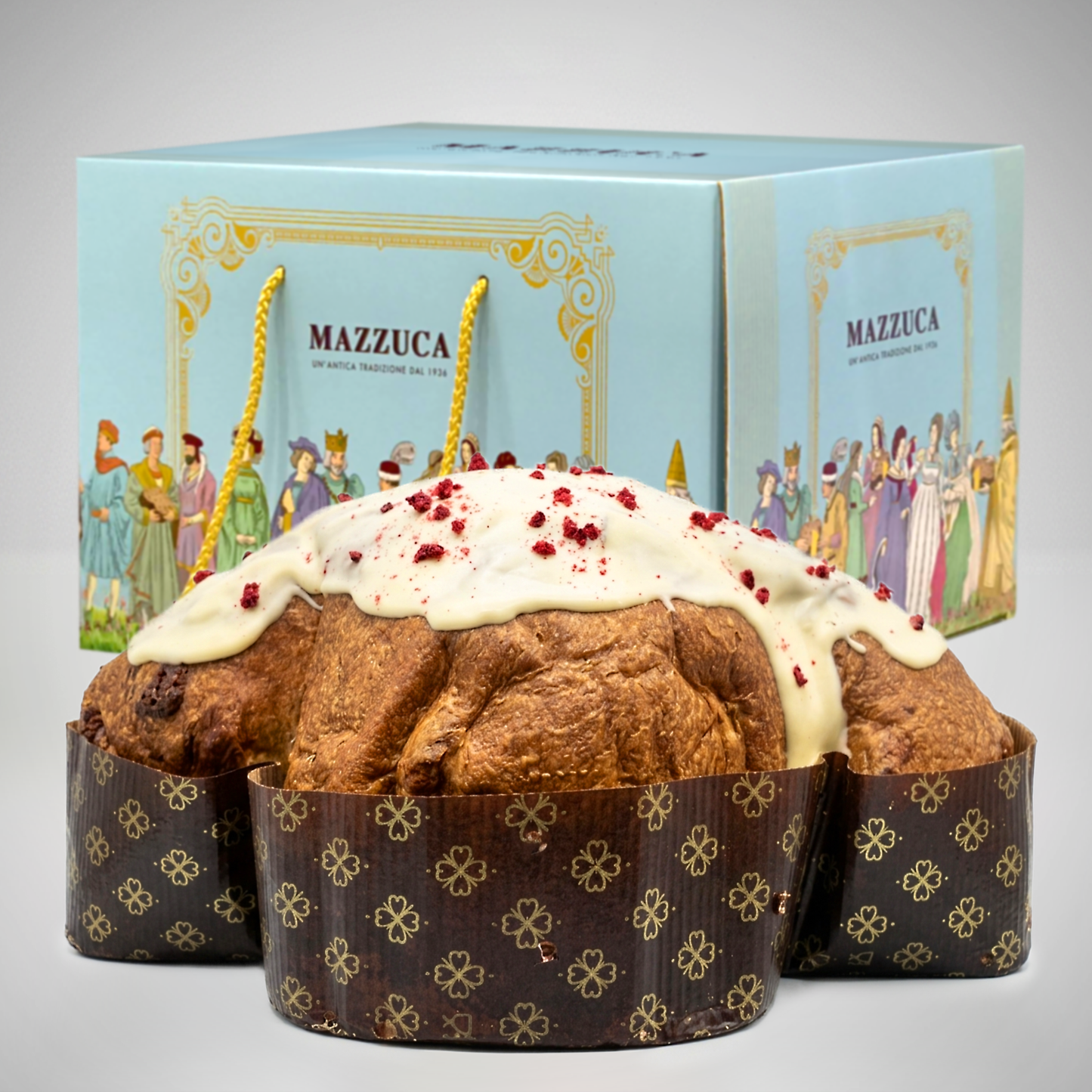 Colomba fragola, cioccolato bianco e cha