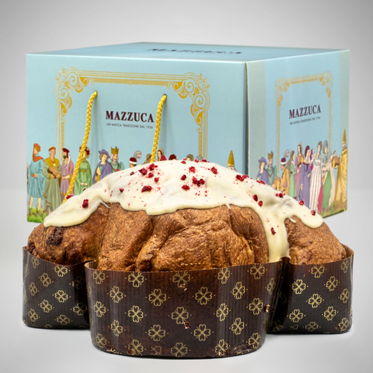 Colomba fragola, cioccolato bianco e cha